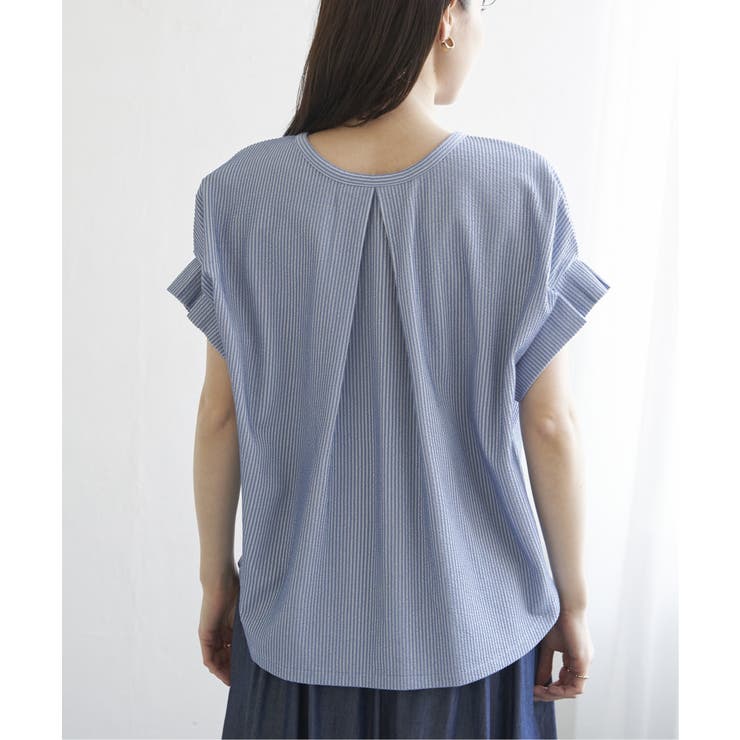 シアサッカー2WAY袖タックプルオーバー | ikka  | 詳細画像30 