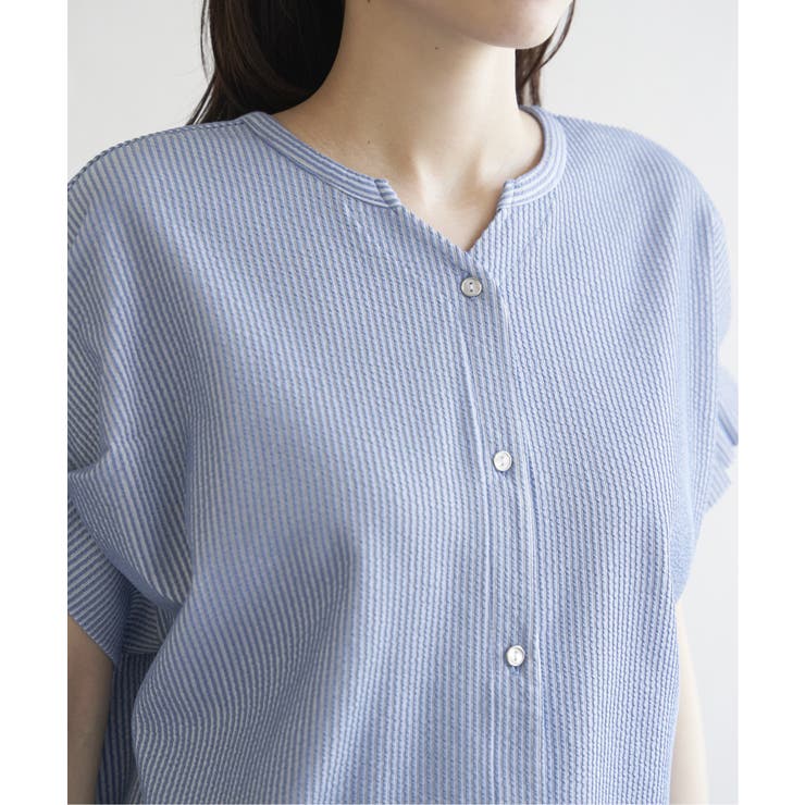 シアサッカー2WAY袖タックプルオーバー | ikka  | 詳細画像32 