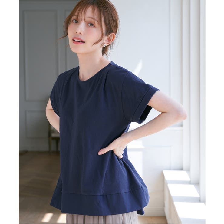 【お得だ値】Aライン裾切り替えカットソー | ikka  | 詳細画像6 