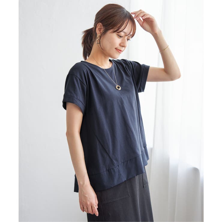 【お得だ値】Aライン裾切り替えカットソー | ikka  | 詳細画像9 