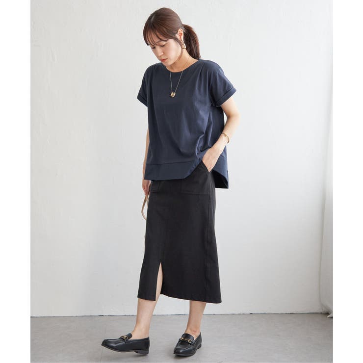【お得だ値】Aライン裾切り替えカットソー | ikka  | 詳細画像11 