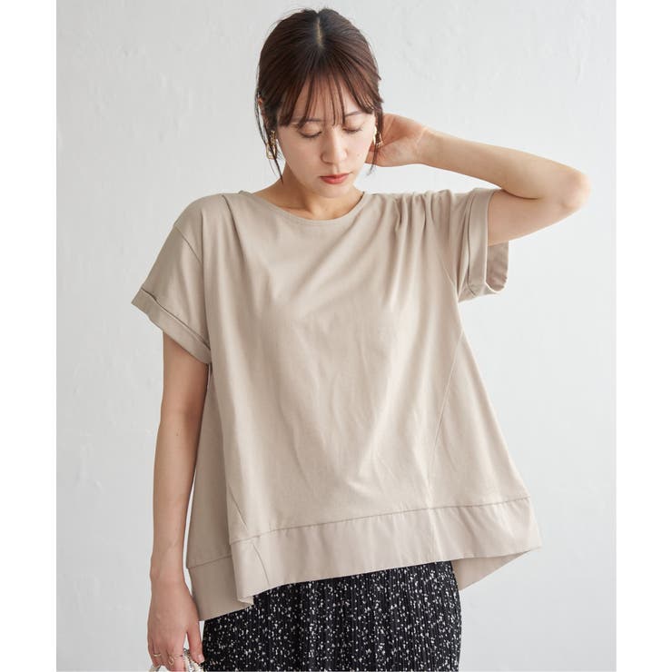 【お得だ値】Aライン裾切り替えカットソー | ikka  | 詳細画像17 