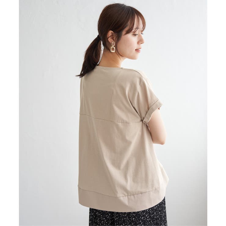 【お得だ値】Aライン裾切り替えカットソー | ikka  | 詳細画像18 