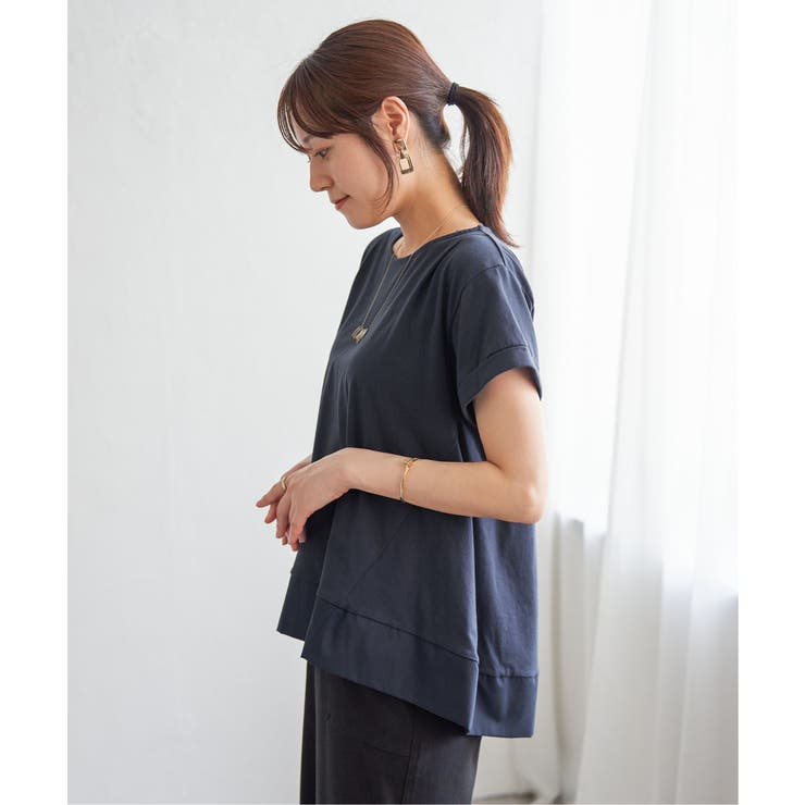 【お得だ値】Aライン裾切り替えカットソー | ikka  | 詳細画像20 