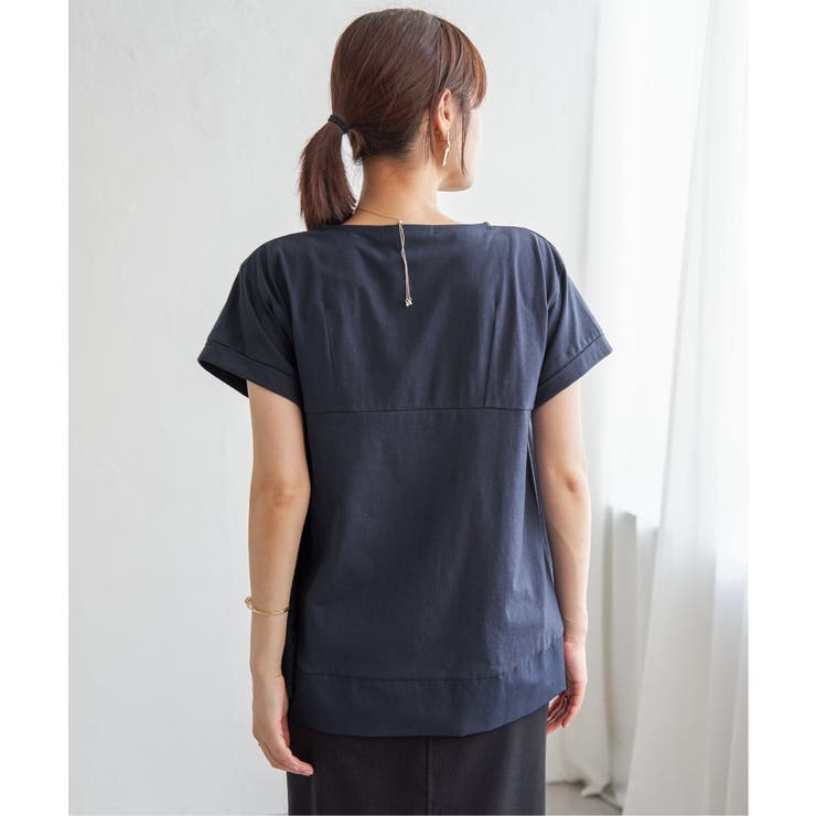 【お得だ値】Aライン裾切り替えカットソー | ikka  | 詳細画像21 