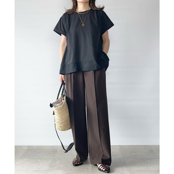 【お得だ値】Aライン裾切り替えカットソー | ikka  | 詳細画像2 