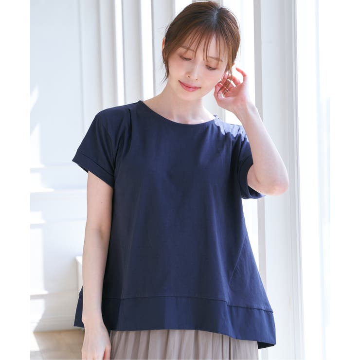 【お得だ値】Aライン裾切り替えカットソー | ikka  | 詳細画像5 