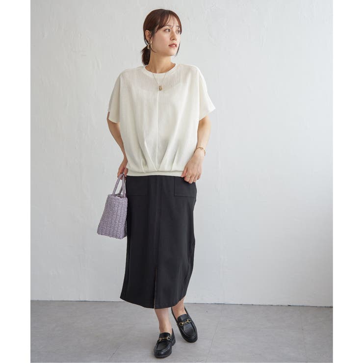 【お得だ値】ジャガードドルマン裾タックプルオーバー | ikka  | 詳細画像9 