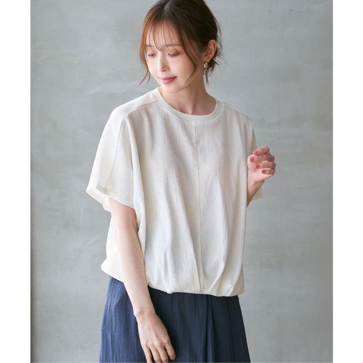 【お得だ値】ジャガードドルマン裾タックプルオーバー | ikka  | 詳細画像2 