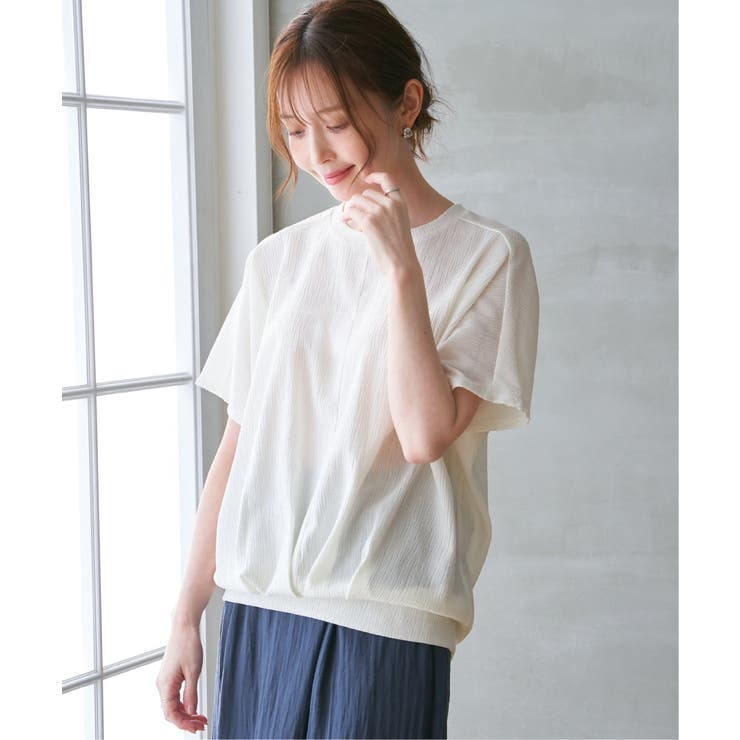 【お得だ値】ジャガードドルマン裾タックプルオーバー | ikka  | 詳細画像3 