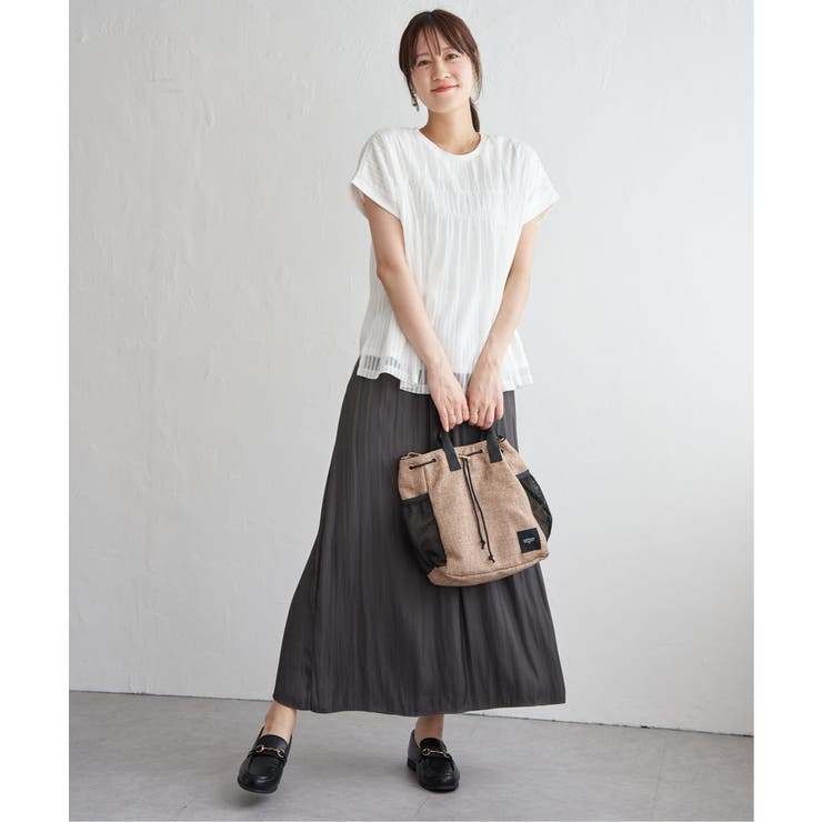 ストライプチュール2WAYプルオーバー | ikka  | 詳細画像9 