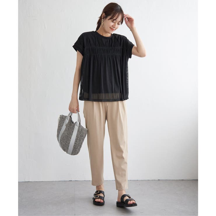 ストライプチュール2WAYプルオーバー | ikka  | 詳細画像13 