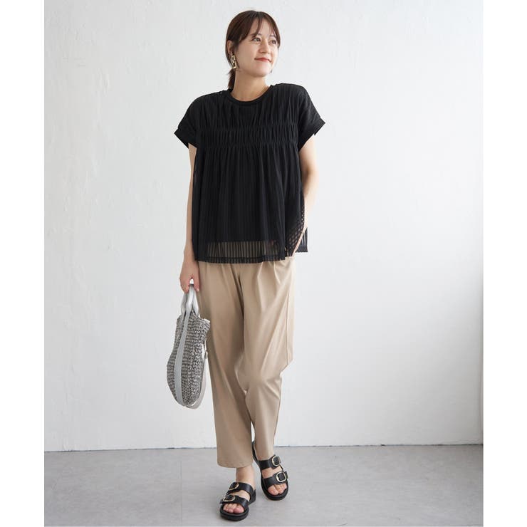 ストライプチュール2WAYプルオーバー | ikka  | 詳細画像14 