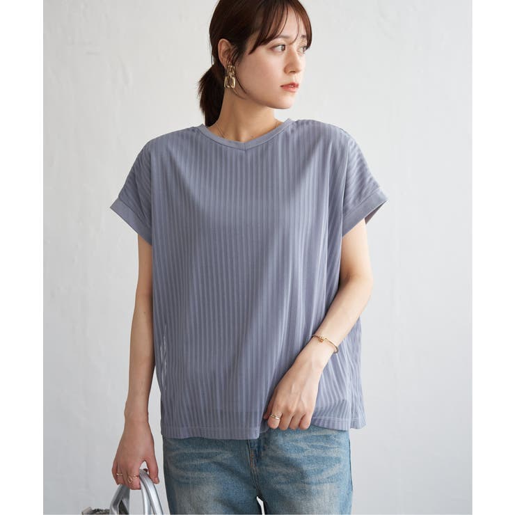 ストライプチュール2WAYプルオーバー | ikka  | 詳細画像20 