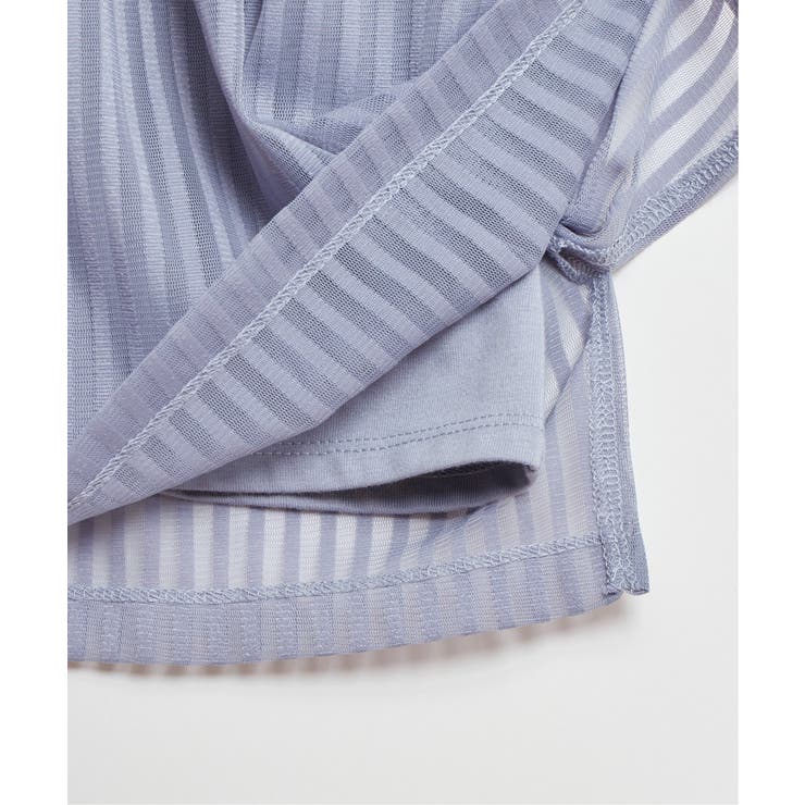 ストライプチュール2WAYプルオーバー | ikka  | 詳細画像25 