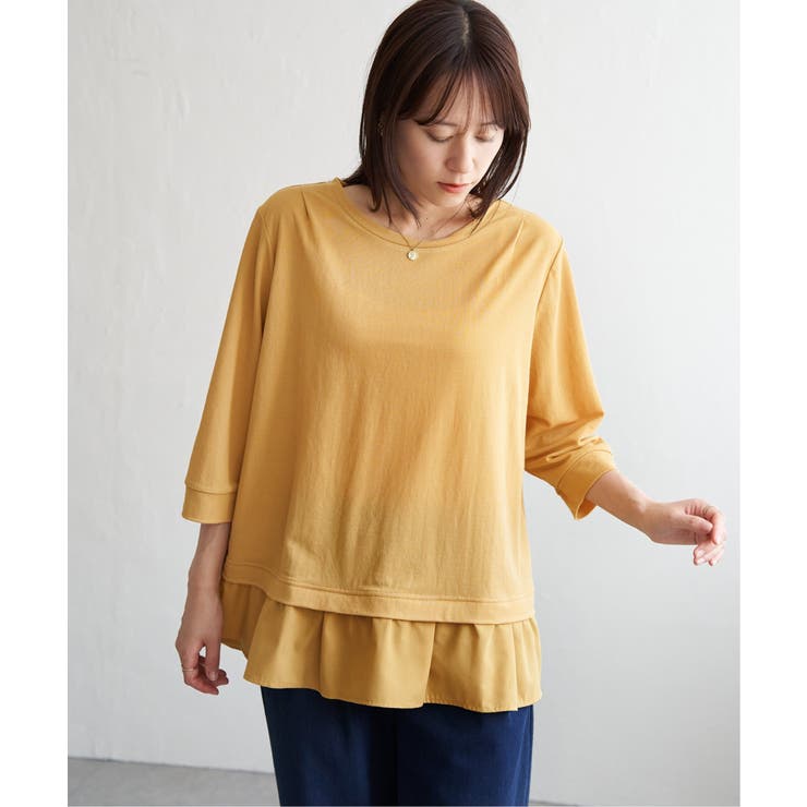 【接触冷感】冷感裾レイヤードプルオーバー  | ikka  | 詳細画像6 