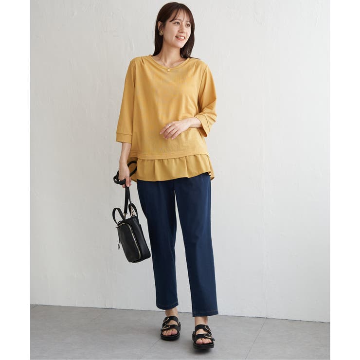 【接触冷感】冷感裾レイヤードプルオーバー  | ikka  | 詳細画像7 