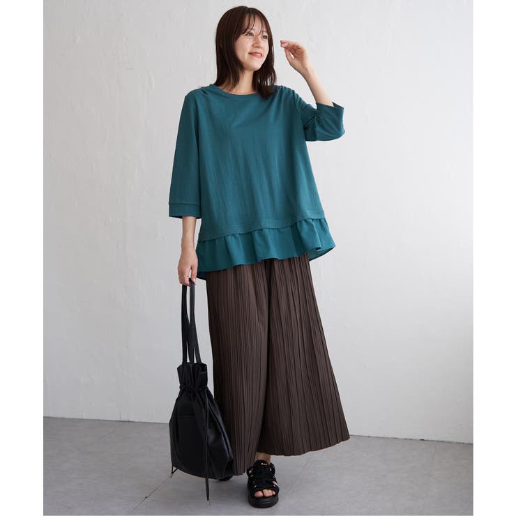 【接触冷感】冷感裾レイヤードプルオーバー  | ikka  | 詳細画像10 