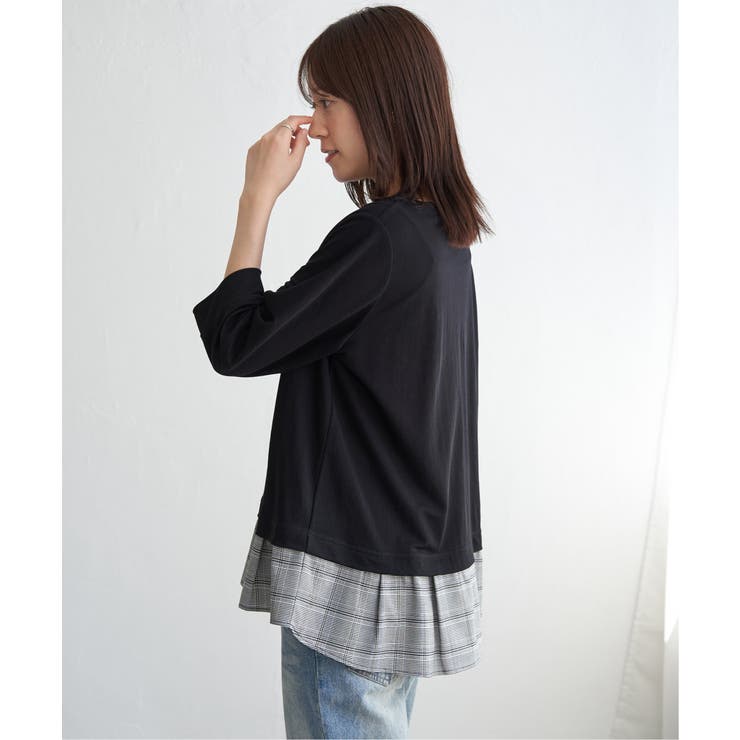 【接触冷感】冷感裾レイヤードプルオーバー  | ikka  | 詳細画像16 