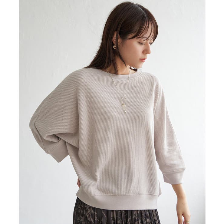 ベージュ | タックフライスドルマンプルオーバー | ikka 
