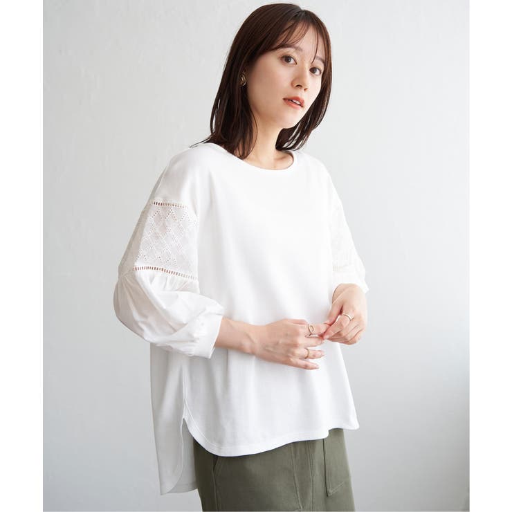 【親子コーデ】袖キカレース切り替えプルオーバー | ikka  | 詳細画像9 