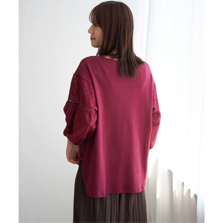 【親子コーデ】袖キカレース切り替えプルオーバー | ikka  | 詳細画像14 