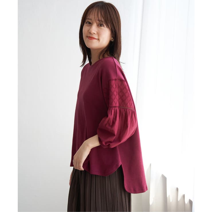 【親子コーデ】袖キカレース切り替えプルオーバー | ikka  | 詳細画像3 