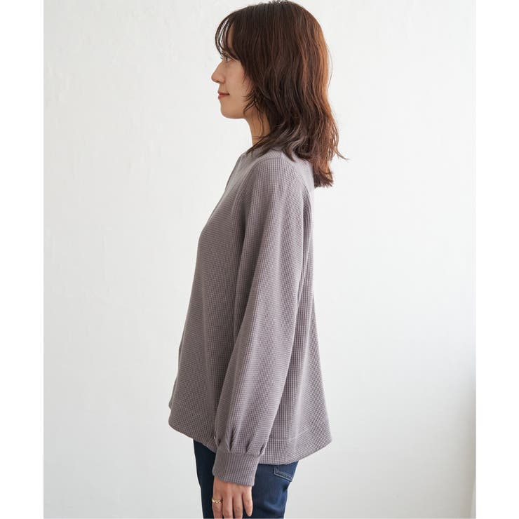 ラメワッフル裾リングドットプルオーバー | ikka  | 詳細画像11 