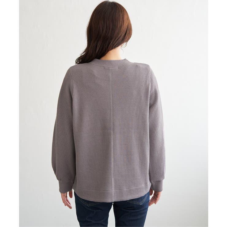 ラメワッフル裾リングドットプルオーバー | ikka  | 詳細画像12 