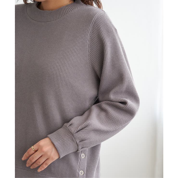 ラメワッフル裾リングドットプルオーバー | ikka  | 詳細画像14 