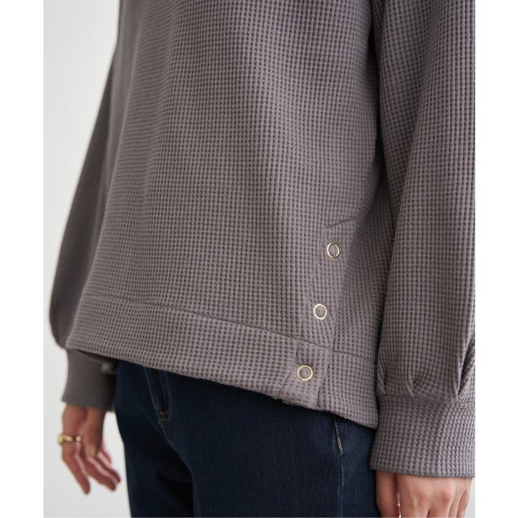 ラメワッフル裾リングドットプルオーバー | ikka  | 詳細画像15 