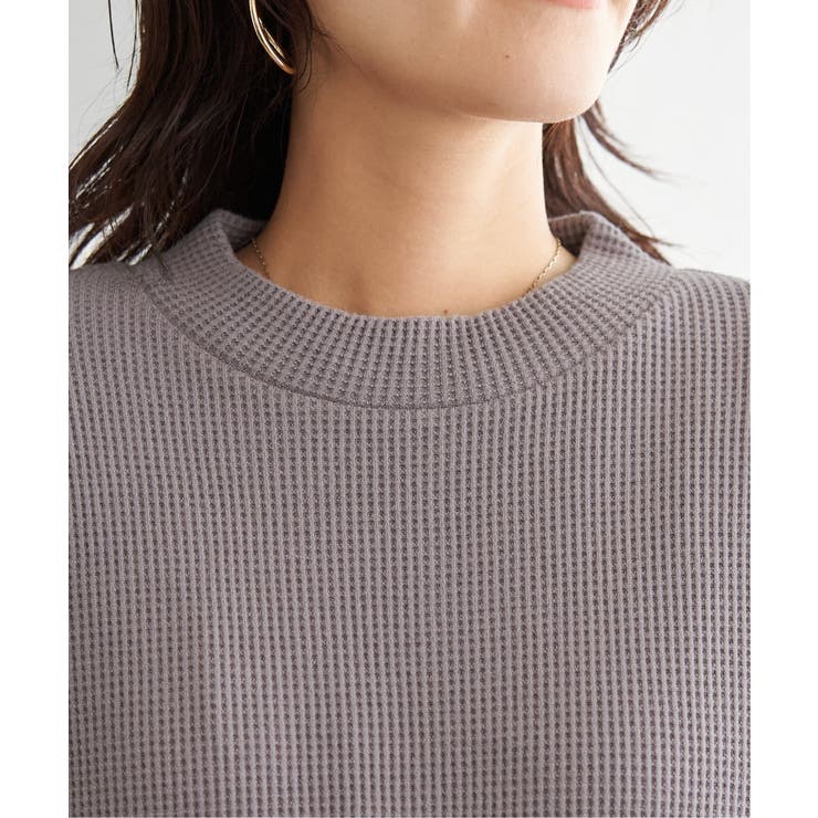 ラメワッフル裾リングドットプルオーバー | ikka  | 詳細画像17 