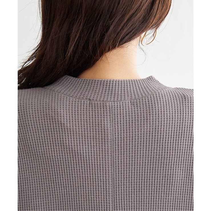 ラメワッフル裾リングドットプルオーバー | ikka  | 詳細画像18 