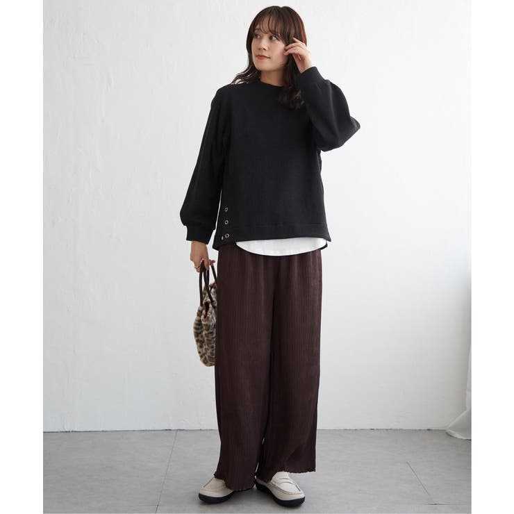 ラメワッフル裾リングドットプルオーバー | ikka  | 詳細画像6 