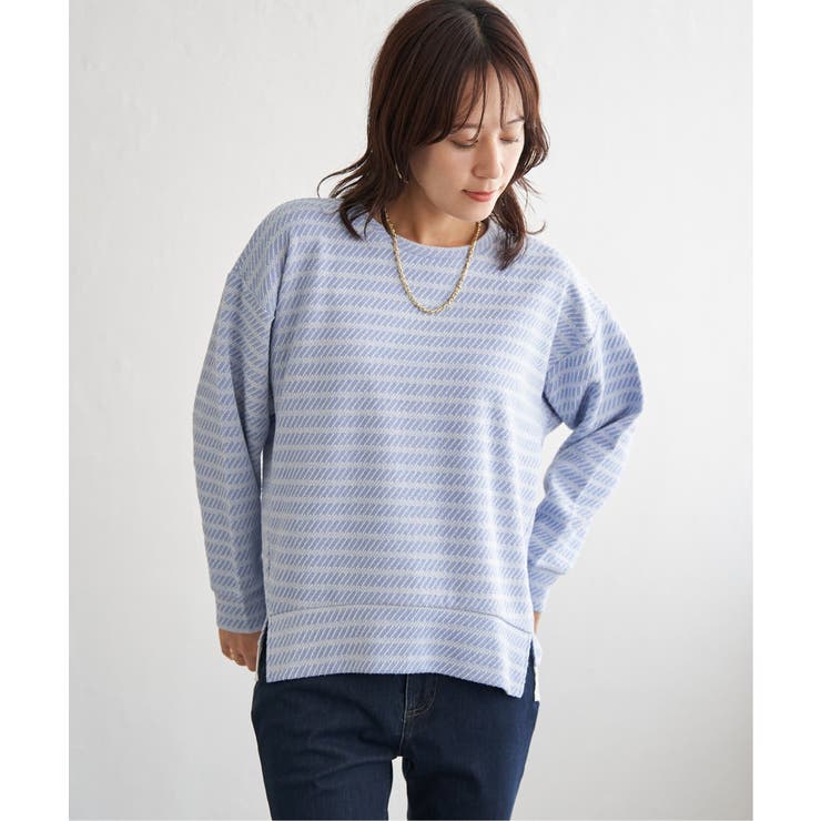 カットジャガード裾レイヤープルオーバー | ikka  | 詳細画像11 