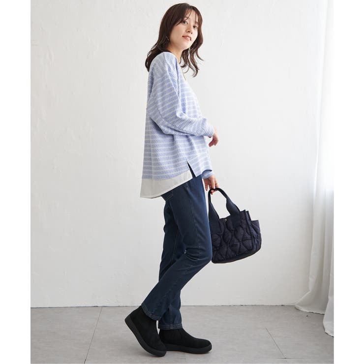 カットジャガード裾レイヤープルオーバー | ikka  | 詳細画像13 