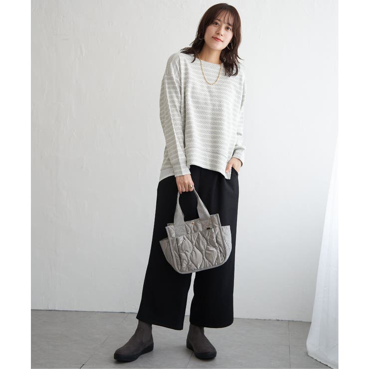 カットジャガード裾レイヤープルオーバー | ikka  | 詳細画像4 