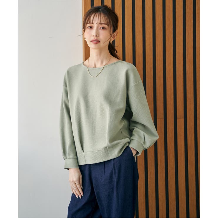 リップル裾タック長袖プルオーバー | ikka  | 詳細画像2 