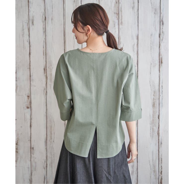 冷感梨地バックスリットプルオーバー | ikka  | 詳細画像15 