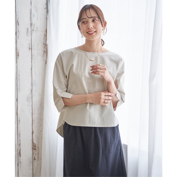 冷感梨地バックスリットプルオーバー | ikka  | 詳細画像18 