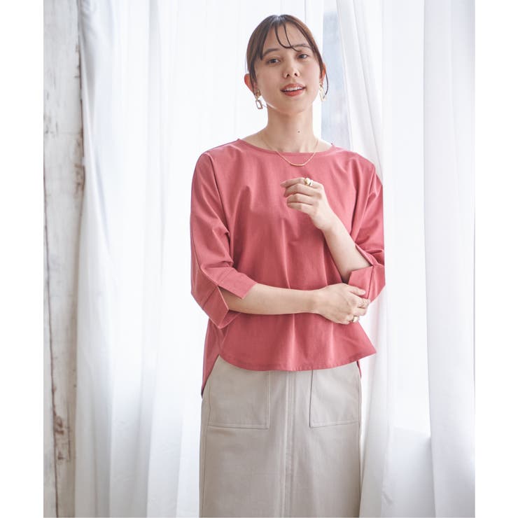 冷感梨地バックスリットプルオーバー | ikka  | 詳細画像25 