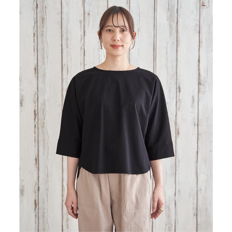 冷感梨地バックスリットプルオーバー | ikka  | 詳細画像30 