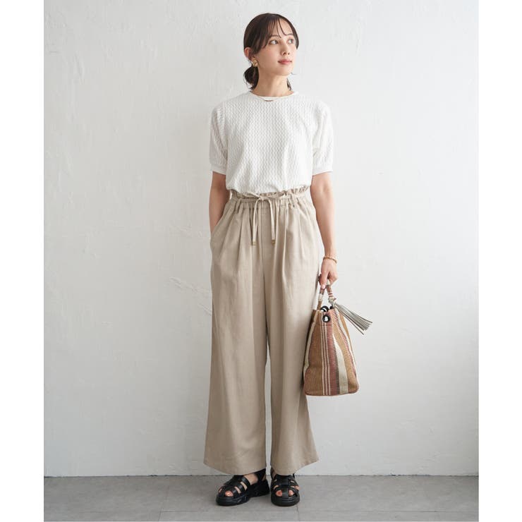 幾何学柄ジャカード半袖プルオーバー 【親子コーデ】  | ikka  | 詳細画像14 