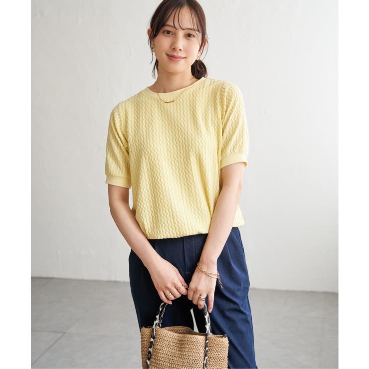 幾何学柄ジャカード半袖プルオーバー 【親子コーデ】  | ikka  | 詳細画像22 