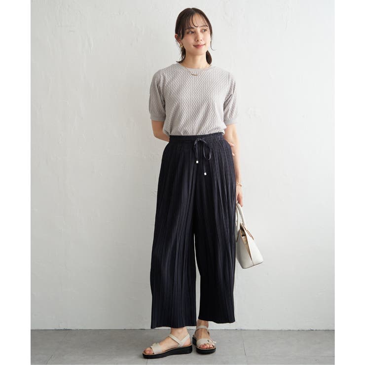 幾何学柄ジャカード半袖プルオーバー 【親子コーデ】  | ikka  | 詳細画像27 