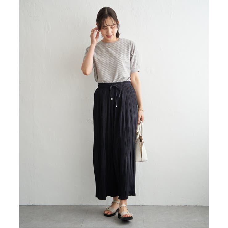 幾何学柄ジャカード半袖プルオーバー 【親子コーデ】  | ikka  | 詳細画像28 