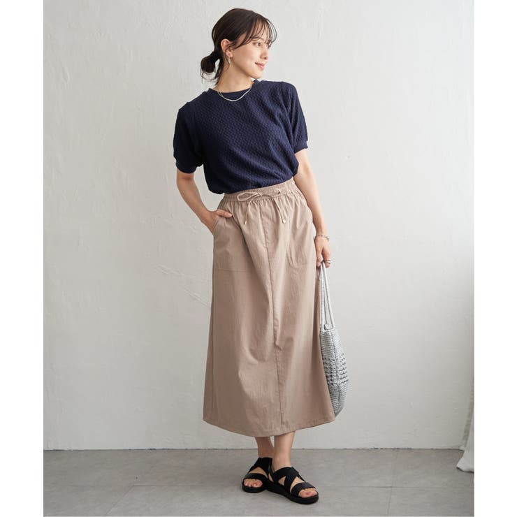 幾何学柄ジャカード半袖プルオーバー 【親子コーデ】  | ikka  | 詳細画像30 