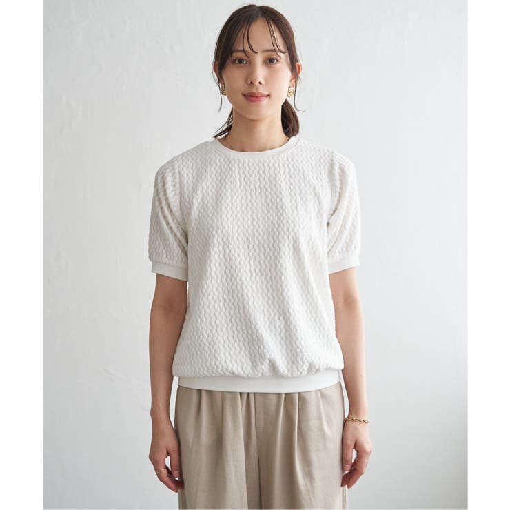 幾何学柄ジャカード半袖プルオーバー 【親子コーデ】  | ikka  | 詳細画像34 