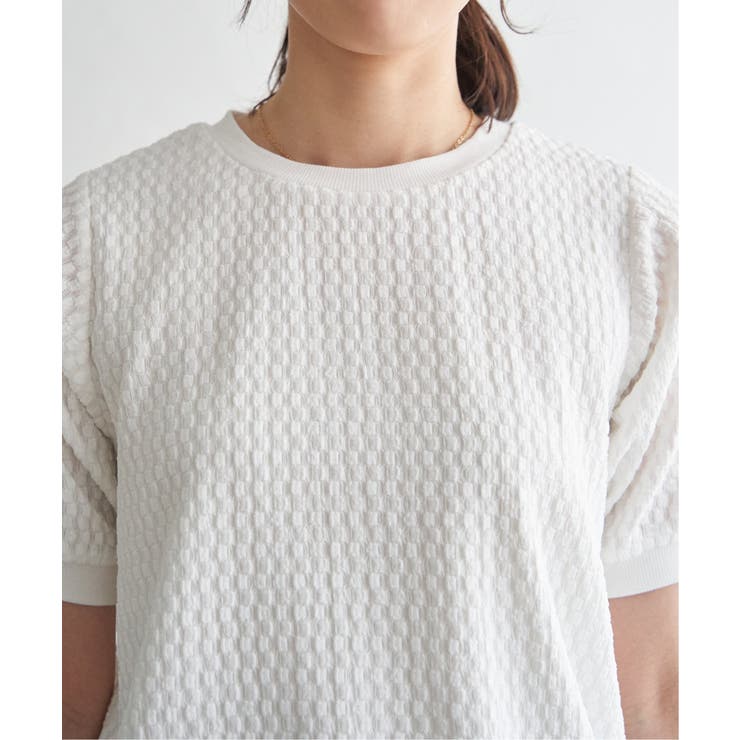 幾何学柄ジャカード半袖プルオーバー 【親子コーデ】  | ikka  | 詳細画像37 