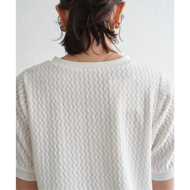 幾何学柄ジャカード半袖プルオーバー 【親子コーデ】  | ikka  | 詳細画像38 